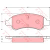 Image de Kit De Plaquettes De Frein, Frein À Disque Cotec Gdb1563 Trw Trw Gdb1563 Citroen;Peugeot