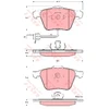 Image de Kit De Plaquettes De Frein, Frein À Disque Cotec Gdb1554 Trw Trw Gdb1554 Audi;Seat