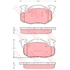 Image de Kit De Plaquettes De Frein, Frein À Disque Gdb1615 Trw Trw Gdb1615 Citroen