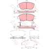 Image de Kit De Plaquettes De Frein, Frein À Disque Cotec Gdb3375 Trw Trw Gdb3375 Honda