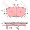 Image de Kit De Plaquettes De Frein, Frein À Disque Gdb3389 Trw Trw Gdb3389 Mitsubishi;Smart