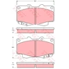 Image de Kit De Plaquettes De Frein, Frein À Disque Cotec Gdb3428 Trw Trw Gdb3428 Toyota