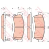 Image de Kit De Plaquettes De Frein, Frein À Disque Cotec Gdb3430 Trw Trw Gdb3430 Daihatsu;Subaru
