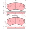 Image de Kit De Plaquettes De Frein, Frein À Disque Cotec Gdb1703 Trw Trw Gdb1703 Citroen;Fiat;Peugeot