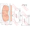 Image de Kit De Plaquettes De Frein, Frein À Disque Cotec Gdb4142 Trw Trw Gdb4142 Chrysler;Dodge;Jeep;Mitsubishi