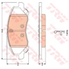 Image de Kit De Plaquettes De Frein, Frein À Disque Gdb4141 Trw Trw Gdb4141 Chrysler;Dodge