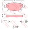 Image de Kit De Plaquettes De Frein, Frein À Disque Cotec Gdb1725 Trw Trw Gdb1725 Ford