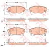 Image de Kit De Plaquettes De Frein, Frein À Disque Cotec Gdb3479 Trw Trw Gdb3479 Toyota