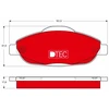Image de Kit De Plaquettes De Frein, Frein À Disque Dtec Cotec Gdb1761dte Trw Trw Gdb1761dte Peugeot