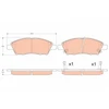 Image de Kit De Plaquettes De Frein, Frein À Disque Gdb3613 Trw Trw Gdb3613
