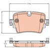 Image de Kit De Plaquettes De Frein, Frein À Disque Gdb2095 Trw Trw Gdb2095 Jaguar