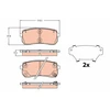 Image de Kit De Plaquettes De Frein, Frein À Disque Gdb2112 Trw Trw Gdb2112 Kia