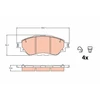 Image de Kit De Plaquettes De Frein, Frein À Disque Gdb2196 Trw Trw Gdb2196 Toyota