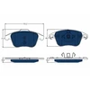 Image de Kit De Plaquettes De Frein, Frein À Disque Electric Blue Gdb1691bte Trw Trw Gdb1691bte Peugeot