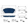 Image de Kit De Plaquettes De Frein, Frein À Disque Electric Blue Gdb4173bte Trw Trw Gdb4173bte Lexus;Toyota