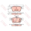 Image de Kit De Plaquettes De Frein, Frein À Disque Gdb2256 Trw Trw Gdb2256 Honda