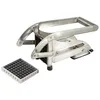 Image de Coupe-frites ménager professionnel inox sur ventouse - Coupe légumes, accessoires frites maison, coupe frites manuel - 2 couteaux - 10 mm et 8 mm, Silver en occasion ou reconditionné