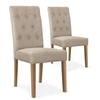 Image de Lot de 2 chaise paris prix interieur non empilable non pliable en bois H. 99 cm beige