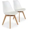 Image de Lot de 2 chaise paris prix en bois non empilable non pliable interieur H. 82 cm blanc