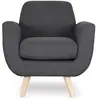 Image de Fauteuil scandinave tissu gris foncé Annis