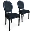 Image de Lot de 20 chaise paris prix interieur non pliable en bois H. 96 cm noir