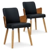 Image de Lot de 2 chaise menzzo interieur non pliable en bois H. 75.5 cm noir
