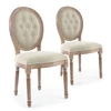 Image de Lot de 2 chaise paris prix H. 96 cm non empilable non pliable interieur en bois beige