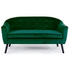 Image de Canape droit menzzo 3 places en velours vert 73 x 157 x 79 cm