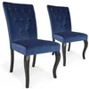 Image de Lot de 2 chaise paris prix H. 106.5 cm non empilable non pliable interieur en bois bleu
