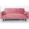Image de Canapé convertible scandinave Slow Velours Rose