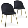 Image de Lot de 2 chaise paris prix H. 79 cm non empilable non pliable interieur en metal noir