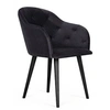 Image de Fauteuil Design en Velours "Glany" 81cm Noir