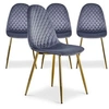Image de Lot de 4 chaise paris prix H. 87.5 cm non empilable non pliable interieur en metal gris