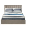 Image de Lit coffre avec sommier redevable velours taupe Saka 180x200 cm