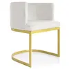Image de Chaise Design en Velours "Noemy" 75cm Blanc