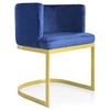 Image de Chaise Design en Velours "Noemy" 75cm Bleu