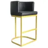 Image de Chaise de bar menzzo interieur non pliable en metal H. 100 cm noir