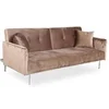 Image de Canape droit en.casa 3 places en velours marron 92 x 191 x 77 cm