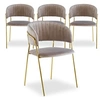 Image de Lot de 4 chaise confort design interieur non empilable non pliable H. 79 cm en metal marron