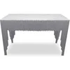 Image de Console en Marbre "Zane" 106cm Blanc & Argent