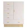 Image de Buffet 5 Tiroirs & 1 Porte "Tazea" 112cm Taupe
