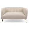 Image de Canape droit menzzo 2 places en tissu beige 73 x 128 x 71 cm