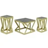 Image de Lot de 3 Tables d'Appoint "Zeli" 63cm Or
