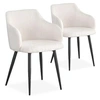 Image de Lot de 2 chaise menzzo en plastique non pliable interieur H. 79.5 cm beige