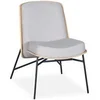 Image de Fauteuil Design Vincente 80cm Gris Clair