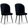 Image de Lot de 2 chaise 3s x home interieur non pliable en bois H. 87 cm noir