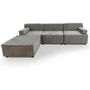 Image de Canape droit en.casa 3 places en velours marron 172 x 258 x 68 cm