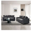 Image de Canape relax en.casa 2 places en velours gris 88 x 152 x 80 cm