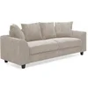 Image de Canapé 3 Places en Velours Côtelé "Woodrow" 182cm Beige