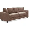 Image de Canapé 3 Places en Velours Côtelé "Woodrow" 182cm Marron